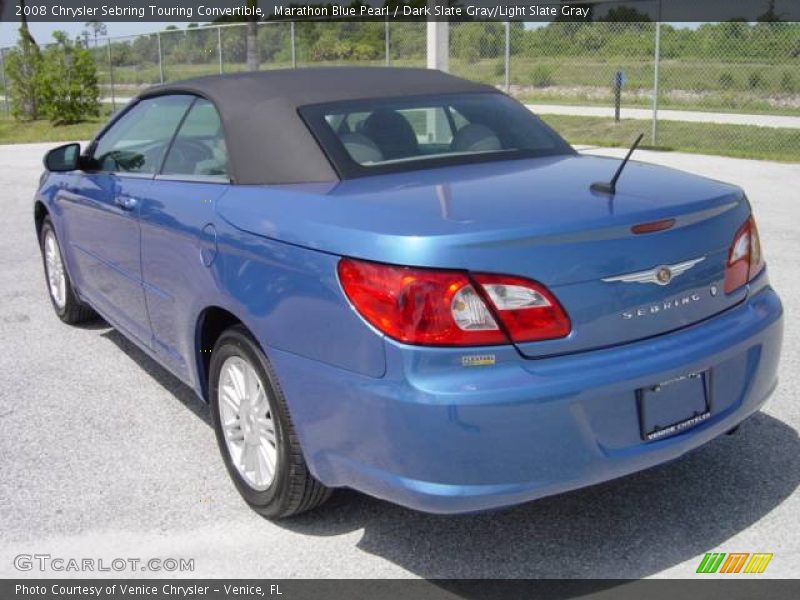 Marathon Blue Pearl / Dark Slate Gray/Light Slate Gray 2008 Chrysler Sebring Touring Convertible