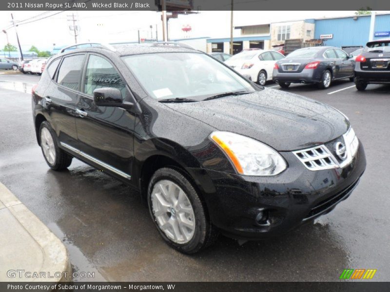Wicked Black / Black 2011 Nissan Rogue SL AWD