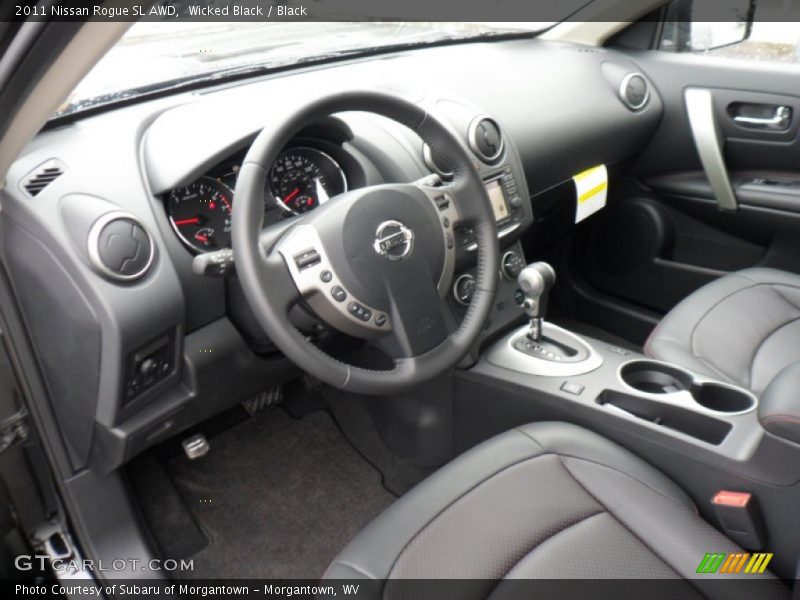Wicked Black / Black 2011 Nissan Rogue SL AWD