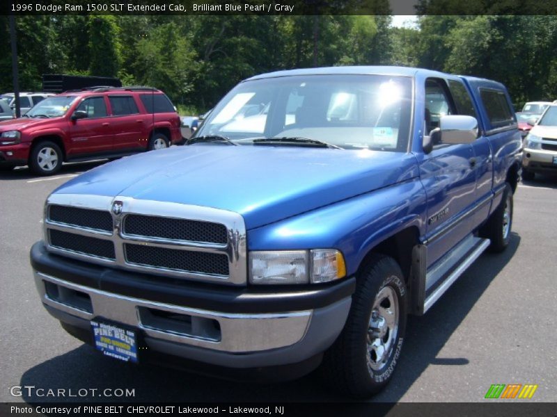 Brilliant Blue Pearl / Gray 1996 Dodge Ram 1500 SLT Extended Cab