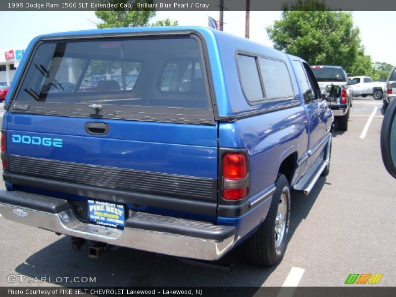 Brilliant Blue Pearl / Gray 1996 Dodge Ram 1500 SLT Extended Cab