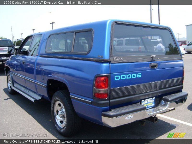 Brilliant Blue Pearl / Gray 1996 Dodge Ram 1500 SLT Extended Cab
