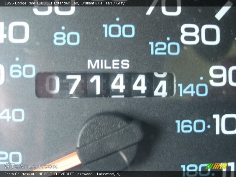 Brilliant Blue Pearl / Gray 1996 Dodge Ram 1500 SLT Extended Cab