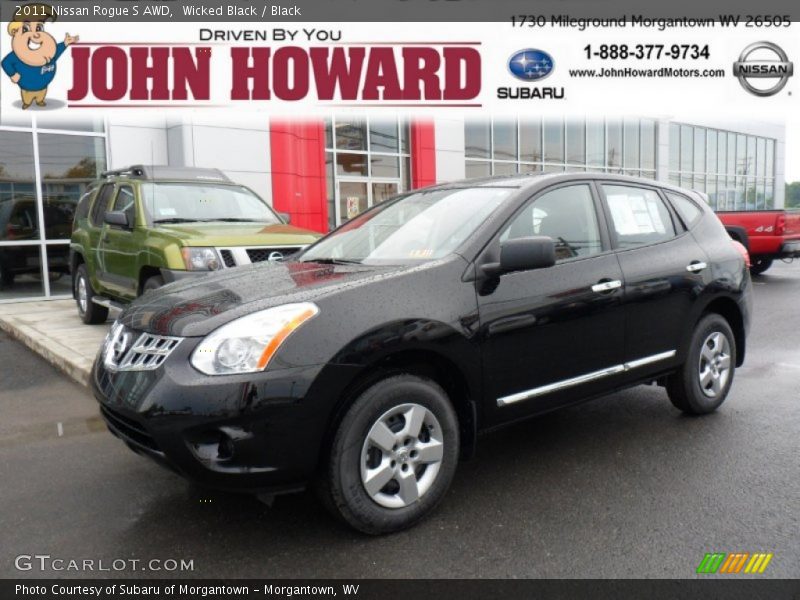 Wicked Black / Black 2011 Nissan Rogue S AWD