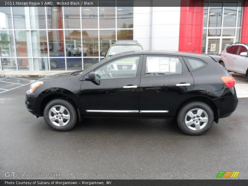 Wicked Black / Black 2011 Nissan Rogue S AWD