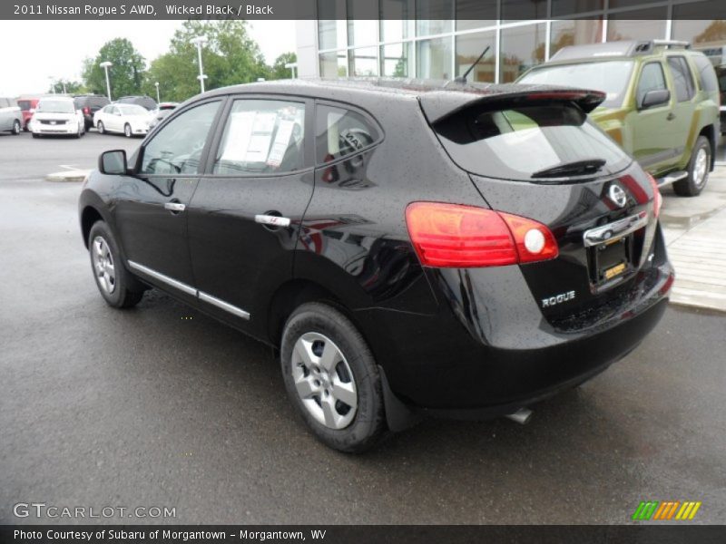 Wicked Black / Black 2011 Nissan Rogue S AWD