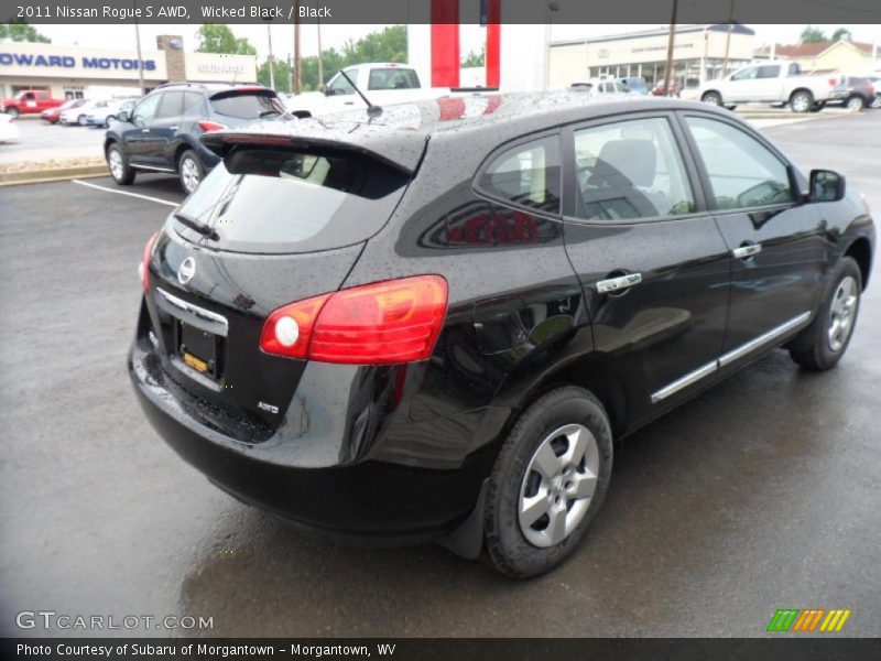 Wicked Black / Black 2011 Nissan Rogue S AWD