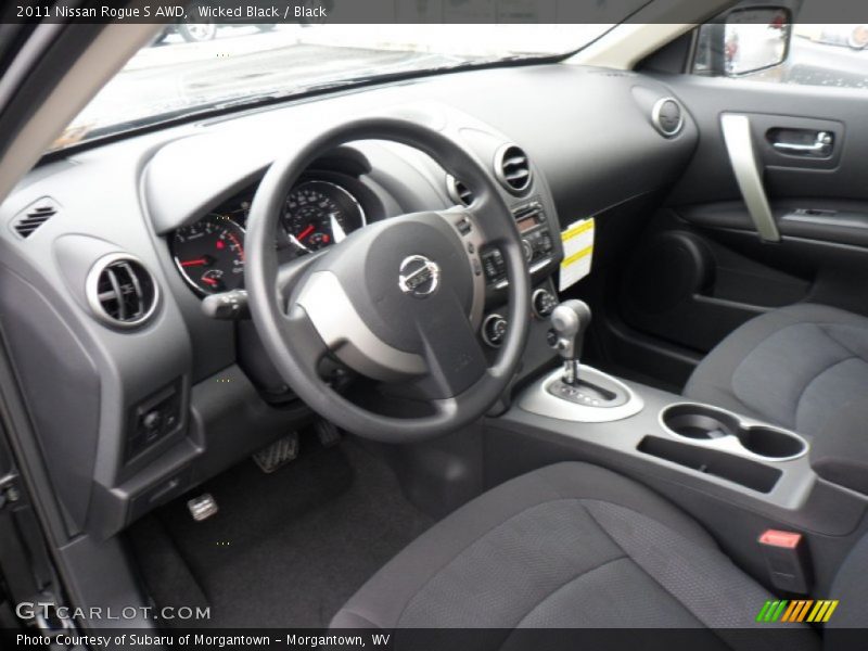 Wicked Black / Black 2011 Nissan Rogue S AWD