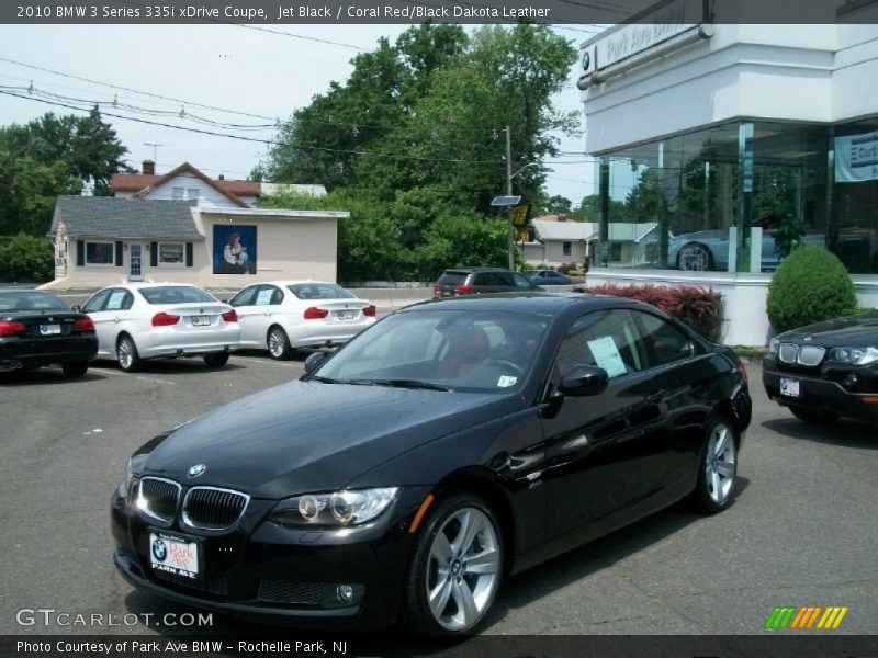 Jet Black / Coral Red/Black Dakota Leather 2010 BMW 3 Series 335i xDrive Coupe