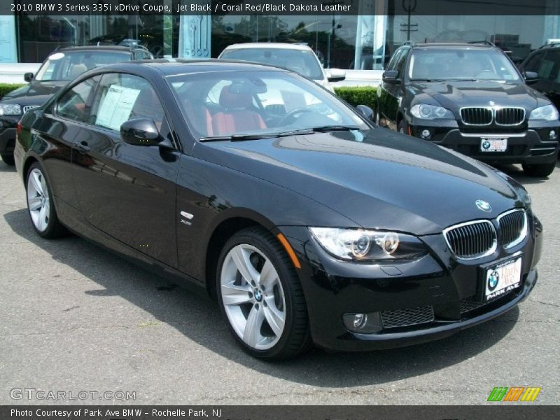 Jet Black / Coral Red/Black Dakota Leather 2010 BMW 3 Series 335i xDrive Coupe