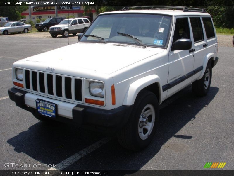 Stone White / Agate 2001 Jeep Cherokee Sport 4x4