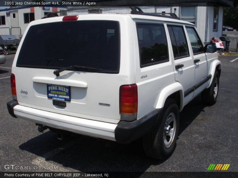 Stone White / Agate 2001 Jeep Cherokee Sport 4x4