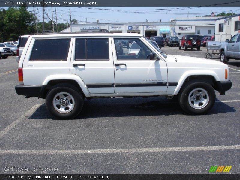 Stone White / Agate 2001 Jeep Cherokee Sport 4x4