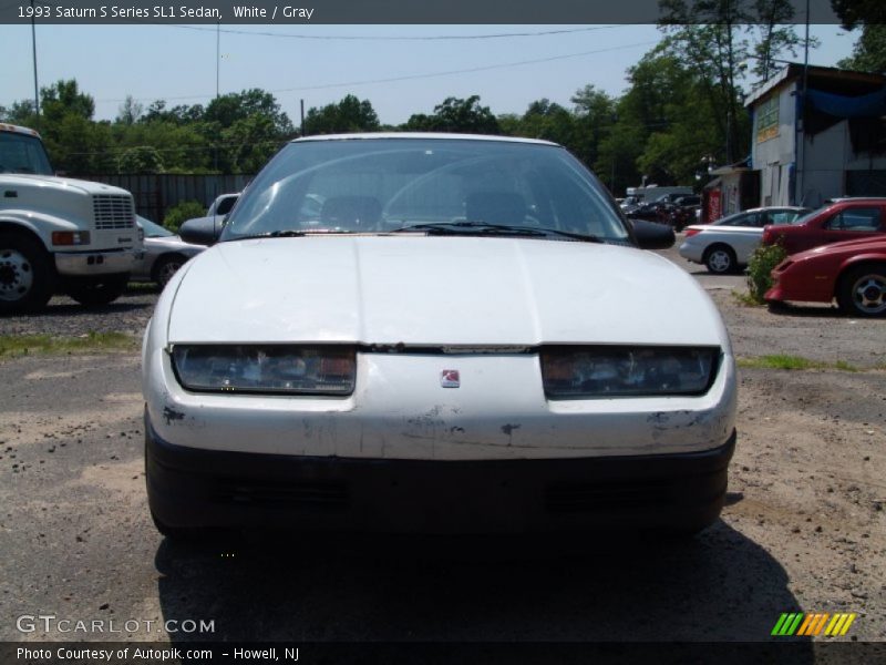 White / Gray 1993 Saturn S Series SL1 Sedan