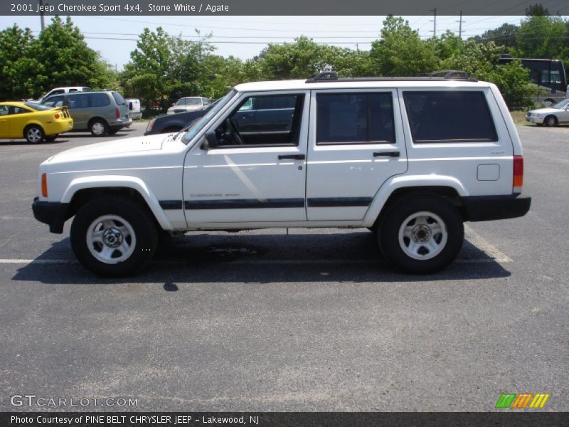 Stone White / Agate 2001 Jeep Cherokee Sport 4x4