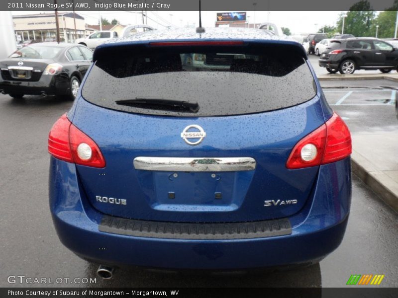 Indigo Blue Metallic / Gray 2011 Nissan Rogue SV AWD