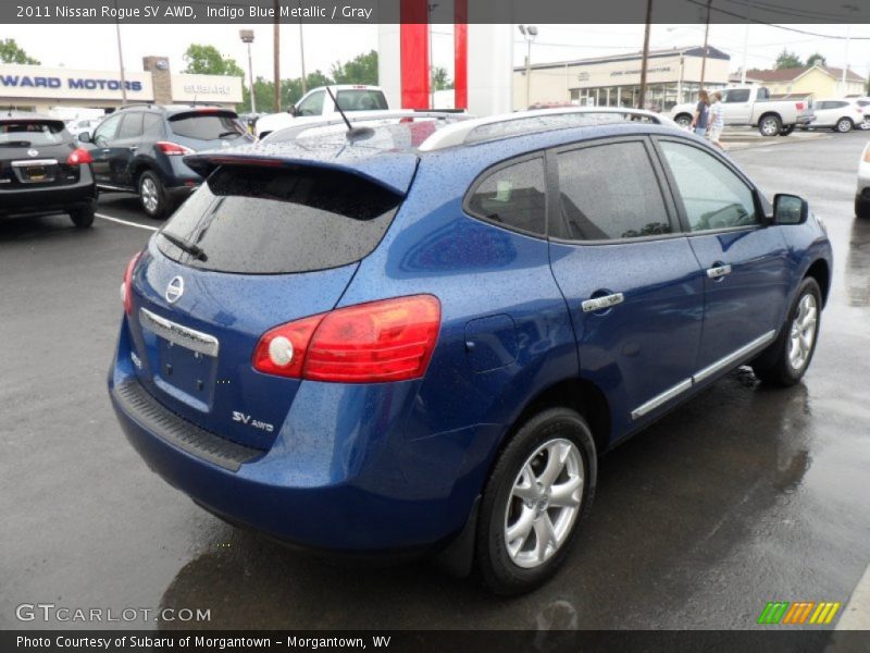 Indigo Blue Metallic / Gray 2011 Nissan Rogue SV AWD