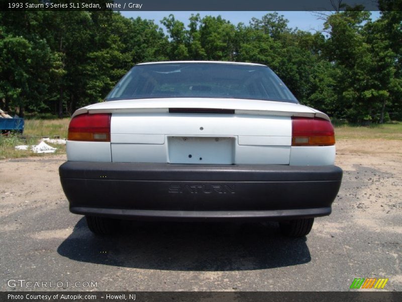 White / Gray 1993 Saturn S Series SL1 Sedan
