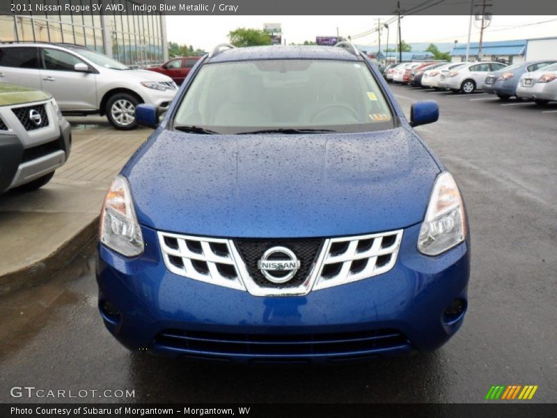 Indigo Blue Metallic / Gray 2011 Nissan Rogue SV AWD