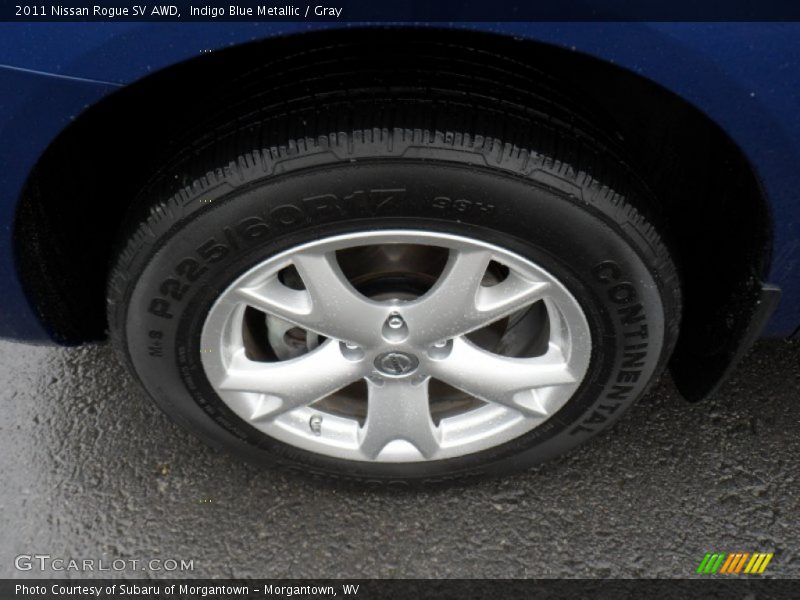 Indigo Blue Metallic / Gray 2011 Nissan Rogue SV AWD