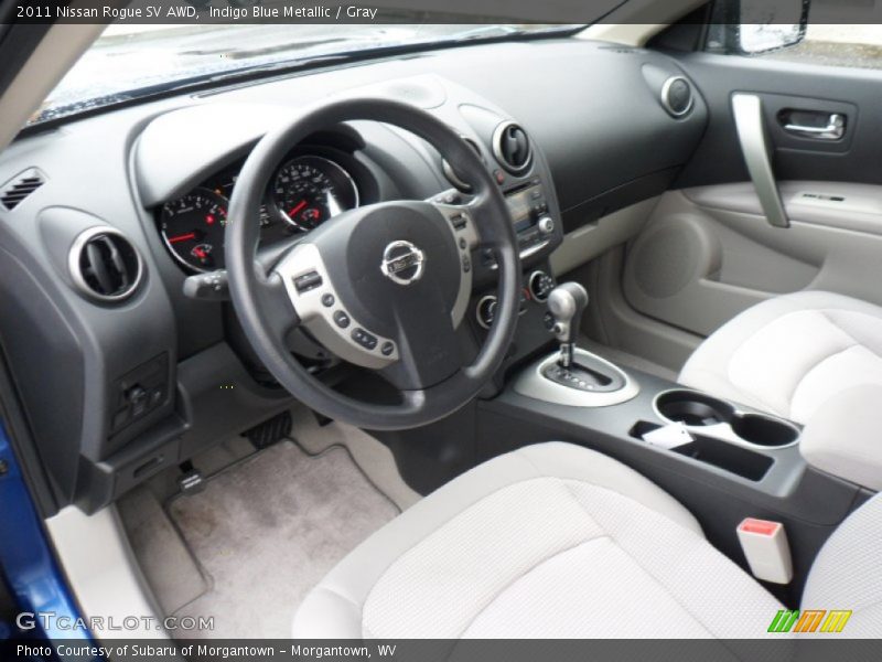 Indigo Blue Metallic / Gray 2011 Nissan Rogue SV AWD