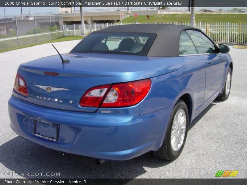 Marathon Blue Pearl / Dark Slate Gray/Light Slate Gray 2008 Chrysler Sebring Touring Convertible