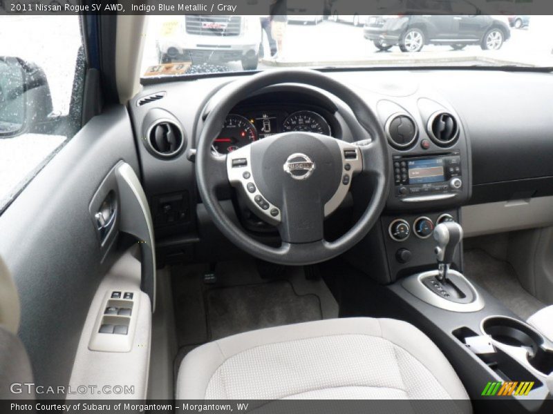 Indigo Blue Metallic / Gray 2011 Nissan Rogue SV AWD