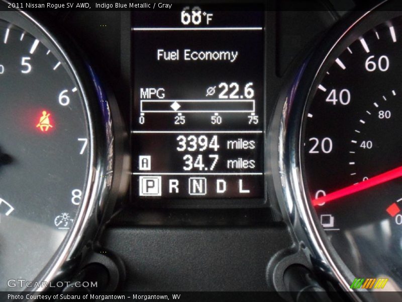 Indigo Blue Metallic / Gray 2011 Nissan Rogue SV AWD