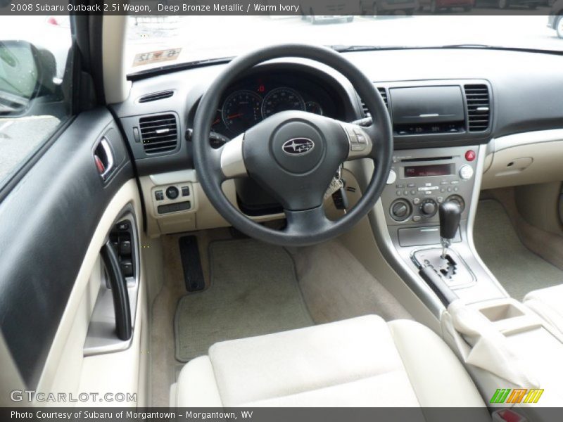 Deep Bronze Metallic / Warm Ivory 2008 Subaru Outback 2.5i Wagon