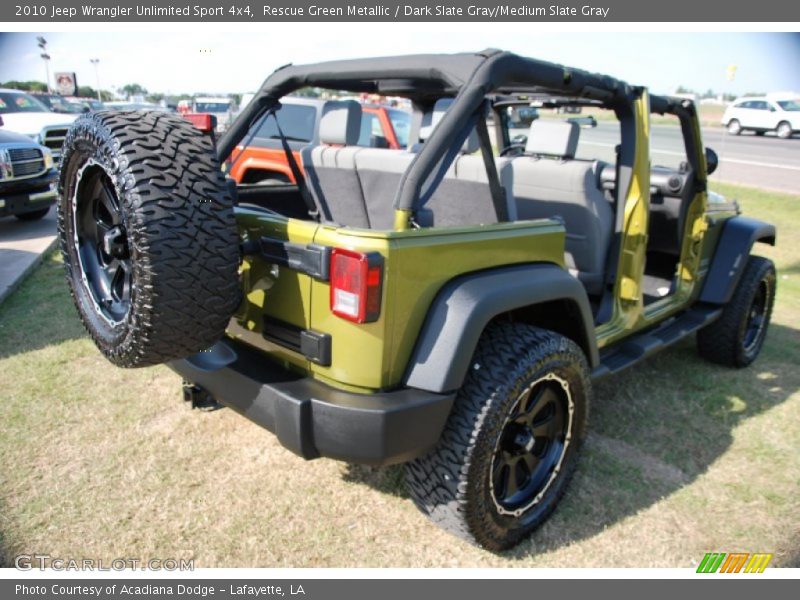 Rescue Green Metallic / Dark Slate Gray/Medium Slate Gray 2010 Jeep Wrangler Unlimited Sport 4x4