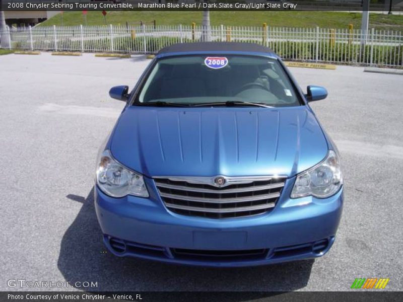 Marathon Blue Pearl / Dark Slate Gray/Light Slate Gray 2008 Chrysler Sebring Touring Convertible