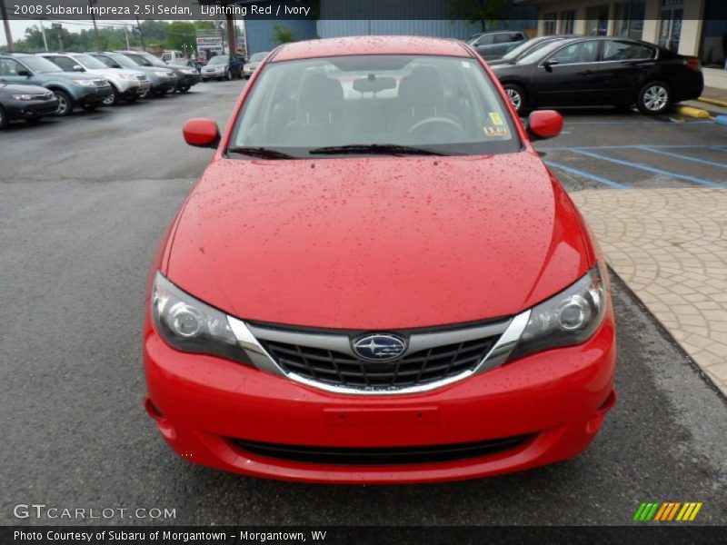 Lightning Red / Ivory 2008 Subaru Impreza 2.5i Sedan