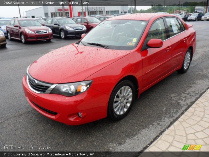 Lightning Red / Ivory 2008 Subaru Impreza 2.5i Sedan