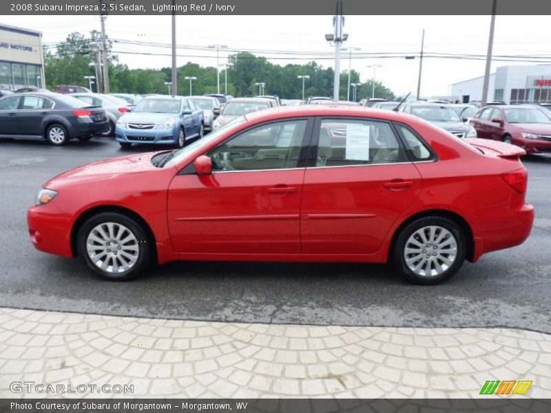 Lightning Red / Ivory 2008 Subaru Impreza 2.5i Sedan