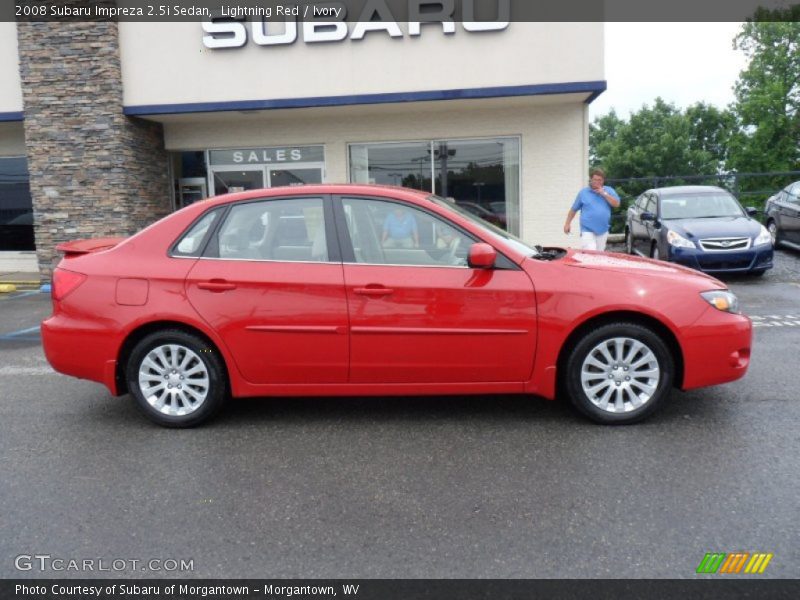 Lightning Red / Ivory 2008 Subaru Impreza 2.5i Sedan