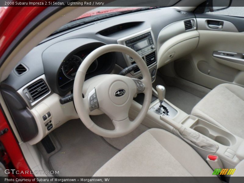 Lightning Red / Ivory 2008 Subaru Impreza 2.5i Sedan