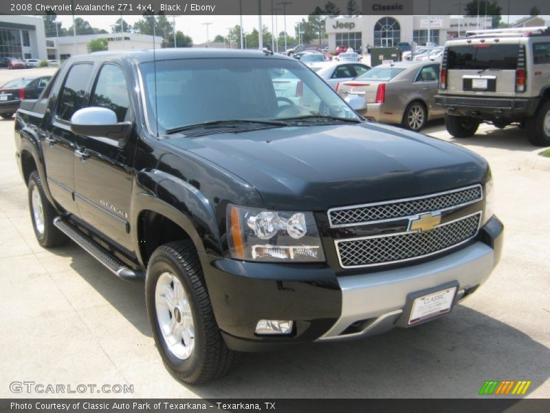 Black / Ebony 2008 Chevrolet Avalanche Z71 4x4