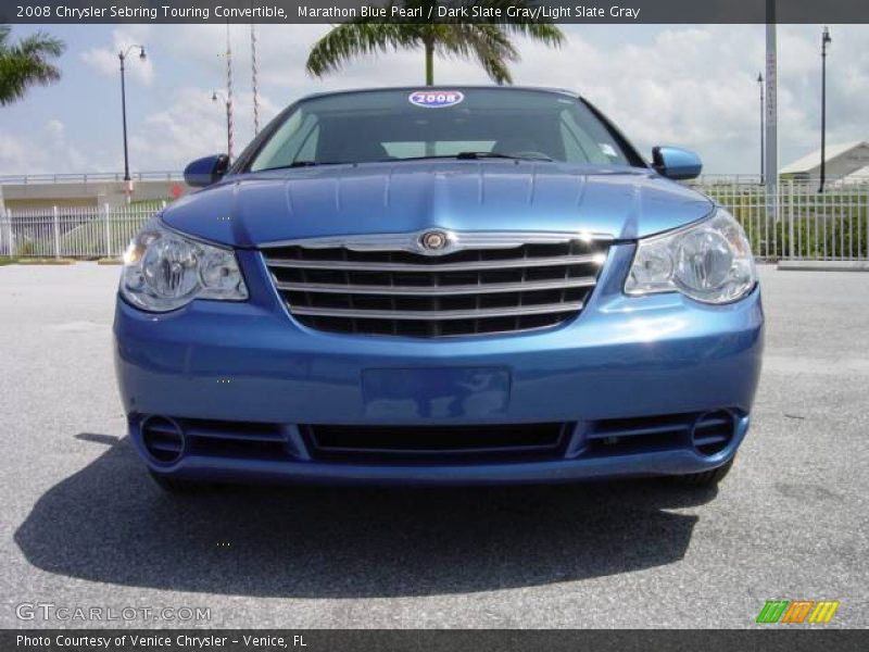 Marathon Blue Pearl / Dark Slate Gray/Light Slate Gray 2008 Chrysler Sebring Touring Convertible