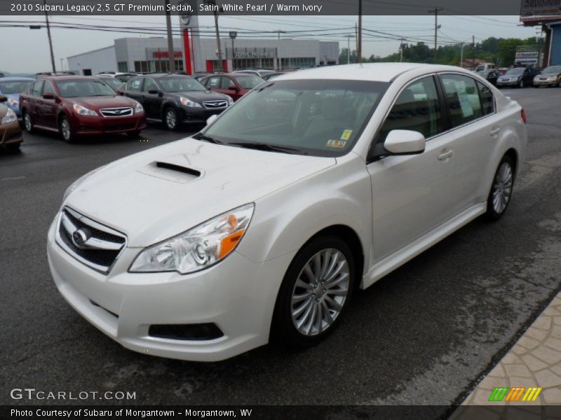 Satin White Pearl / Warm Ivory 2010 Subaru Legacy 2.5 GT Premium Sedan