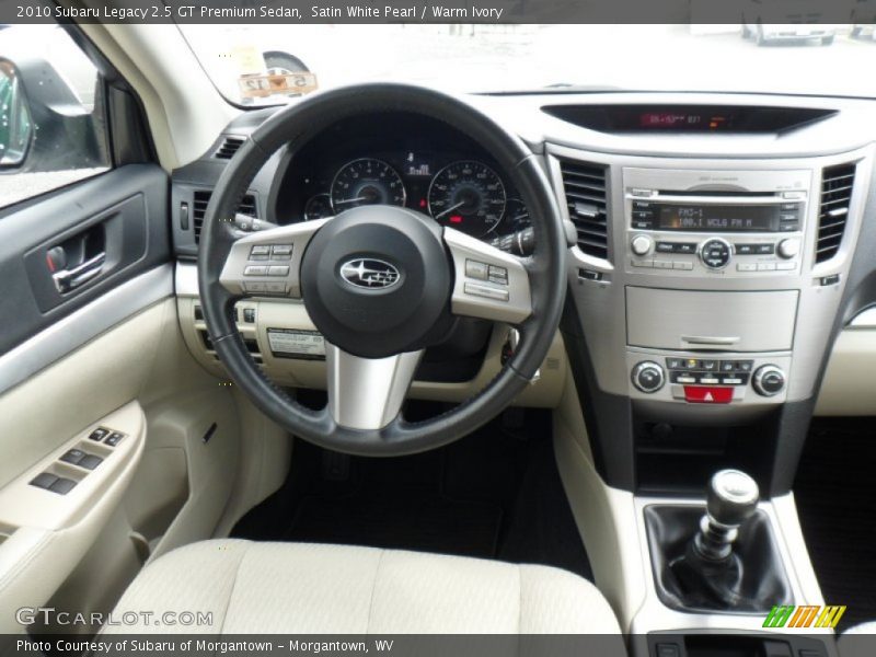 Dashboard of 2010 Legacy 2.5 GT Premium Sedan