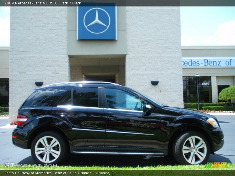 Black / Black 2009 Mercedes-Benz ML 350
