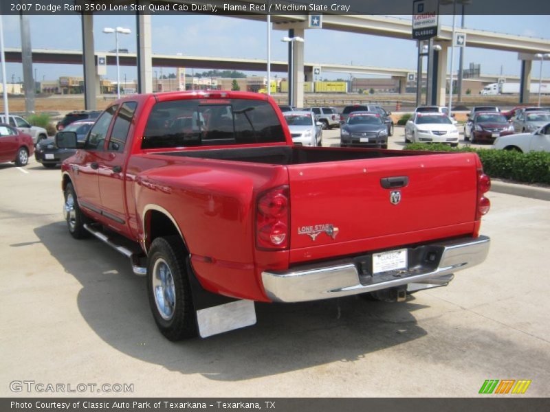 Flame Red / Medium Slate Gray 2007 Dodge Ram 3500 Lone Star Quad Cab Dually