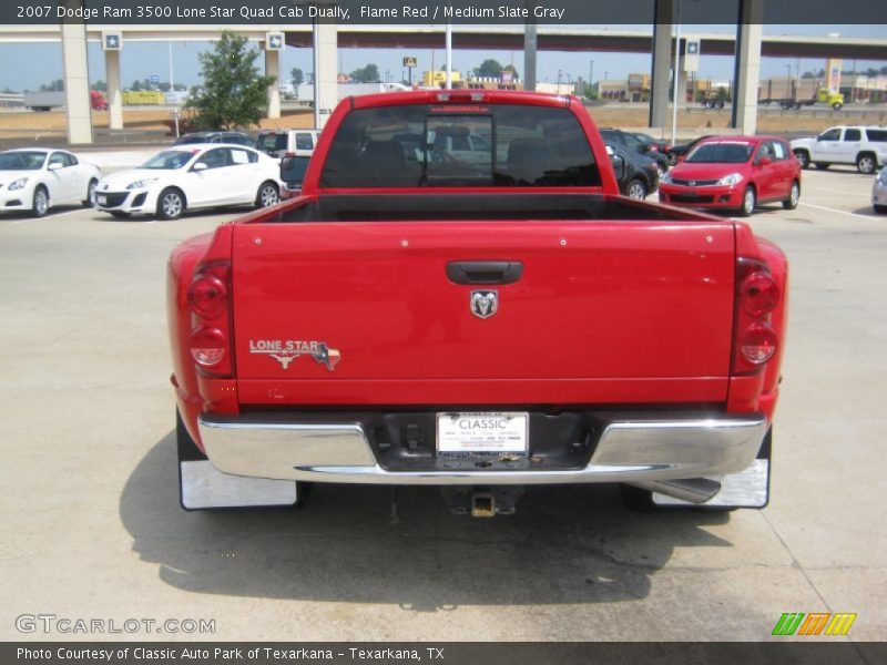 Flame Red / Medium Slate Gray 2007 Dodge Ram 3500 Lone Star Quad Cab Dually