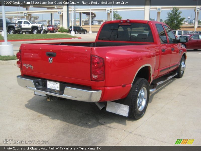 Flame Red / Medium Slate Gray 2007 Dodge Ram 3500 Lone Star Quad Cab Dually