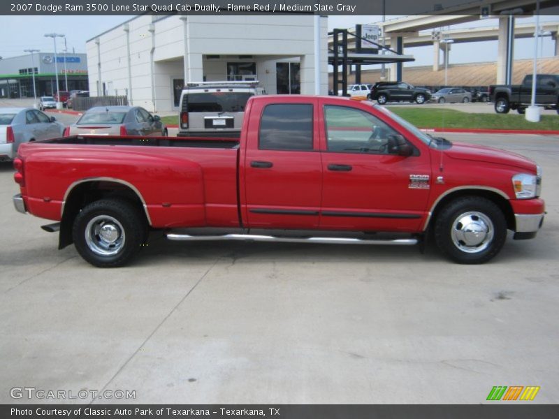 Flame Red / Medium Slate Gray 2007 Dodge Ram 3500 Lone Star Quad Cab Dually
