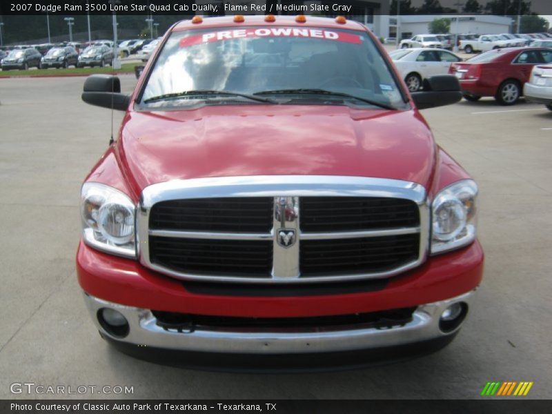 Flame Red / Medium Slate Gray 2007 Dodge Ram 3500 Lone Star Quad Cab Dually