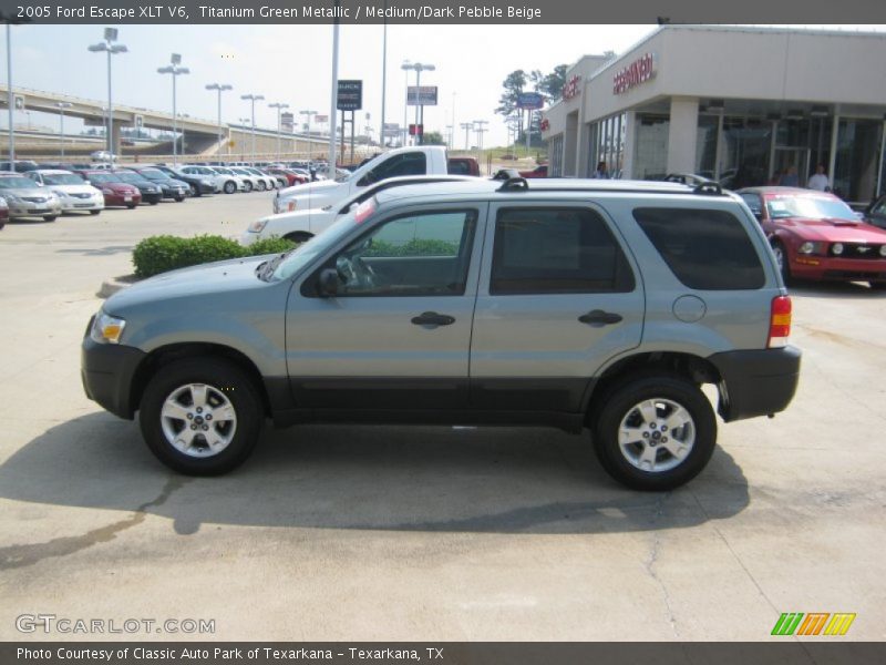 Titanium Green Metallic / Medium/Dark Pebble Beige 2005 Ford Escape XLT V6