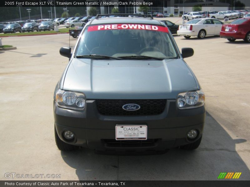 Titanium Green Metallic / Medium/Dark Pebble Beige 2005 Ford Escape XLT V6