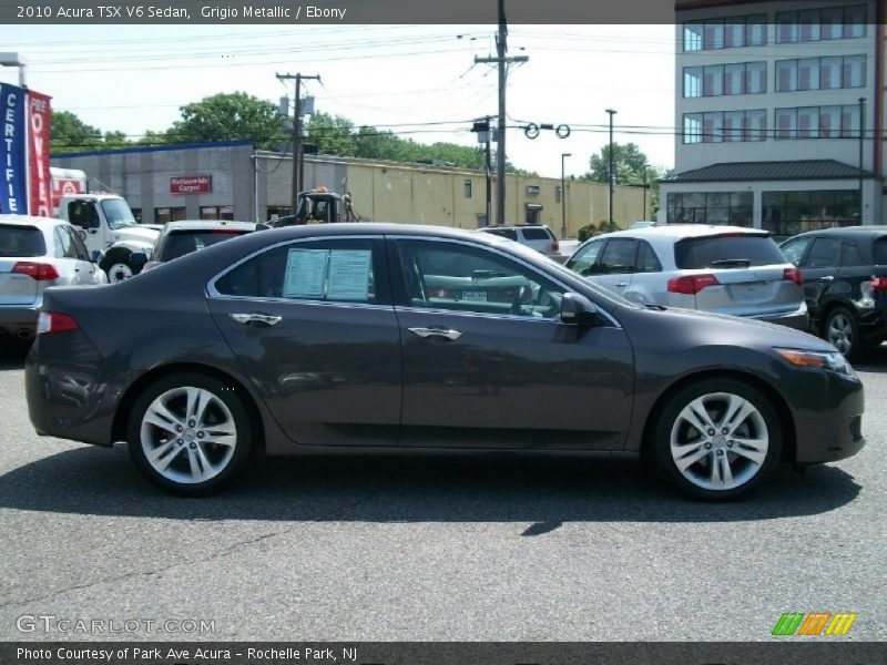 Grigio Metallic / Ebony 2010 Acura TSX V6 Sedan