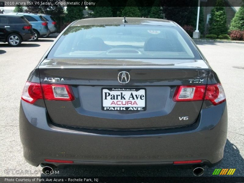 Grigio Metallic / Ebony 2010 Acura TSX V6 Sedan